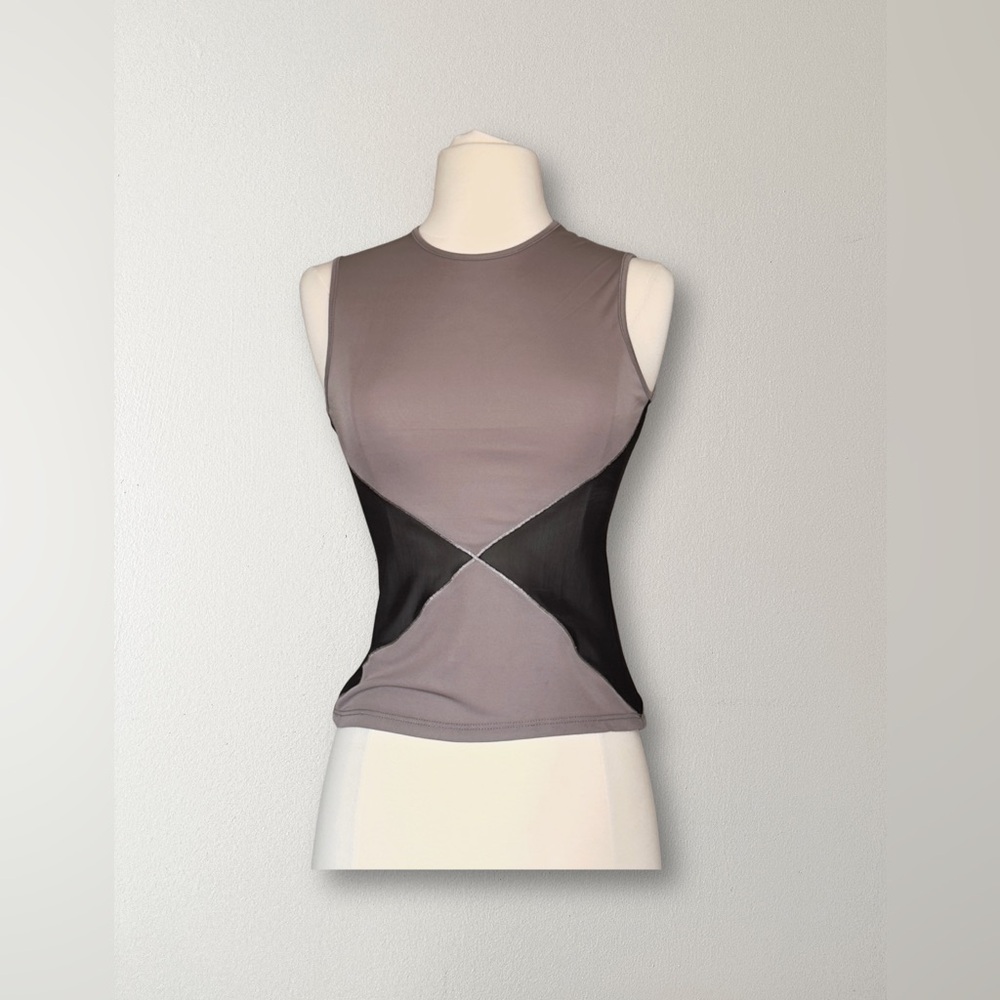 MIAOU Sasha Top in Warm Grey XS *NWT*